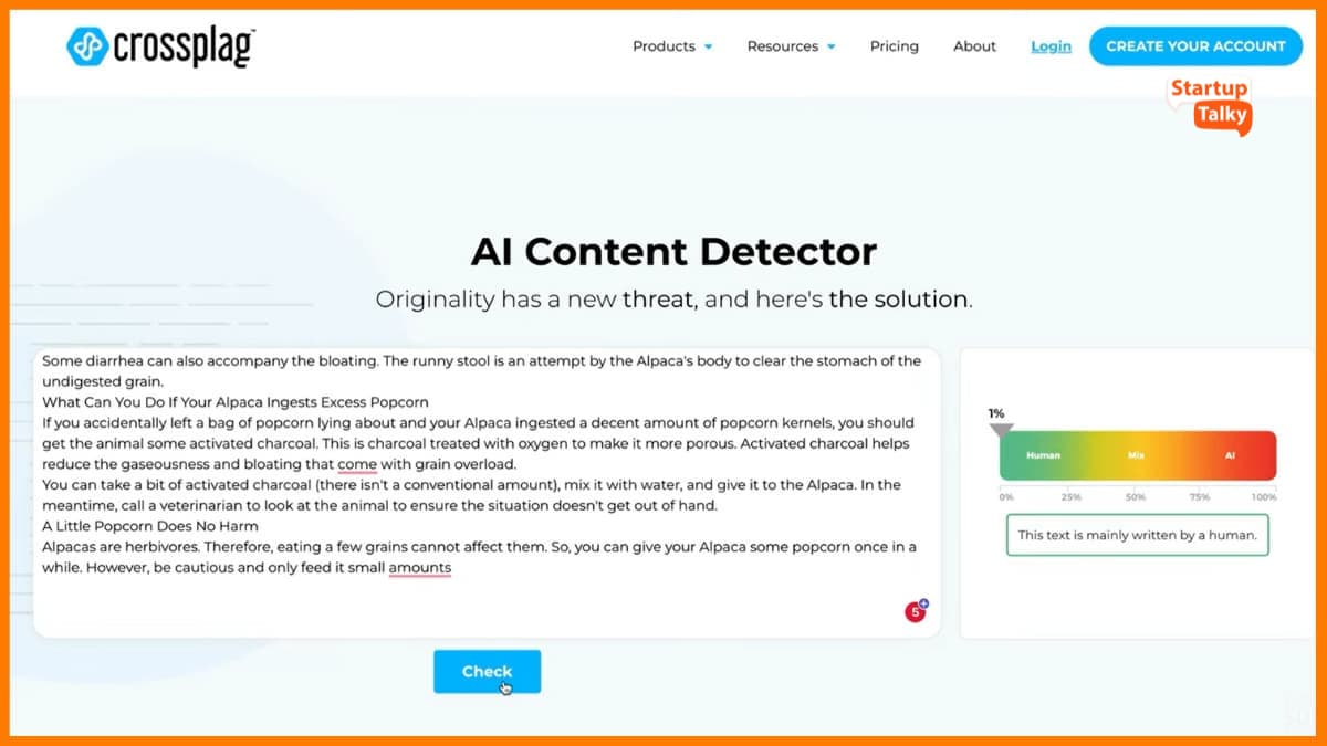 Crossplag - トップ AI コンテンツ検出ツール