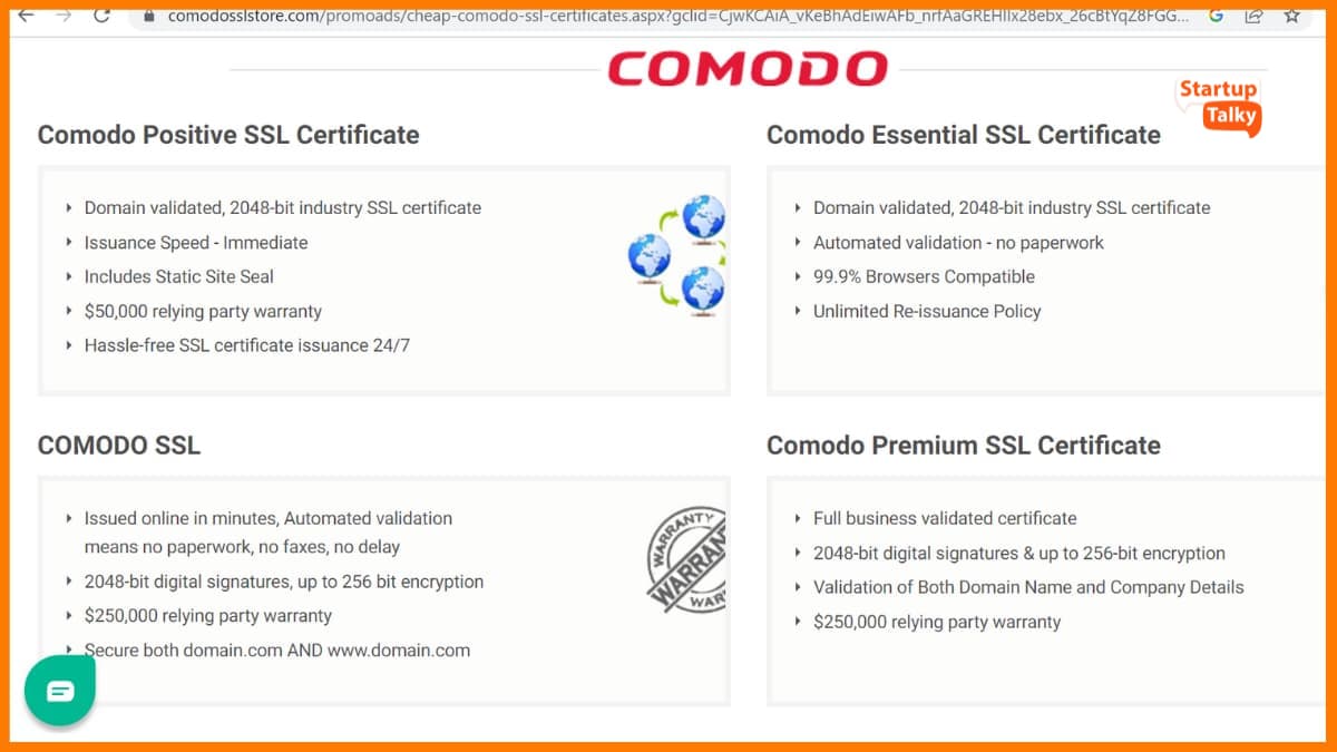 Comodo - Principais fornecedores de certificados SSL de 2023