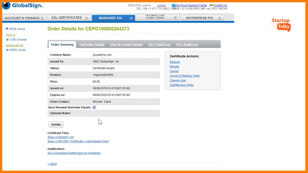 GlobalSign - Principais fornecedores de certificados SSL de 2023