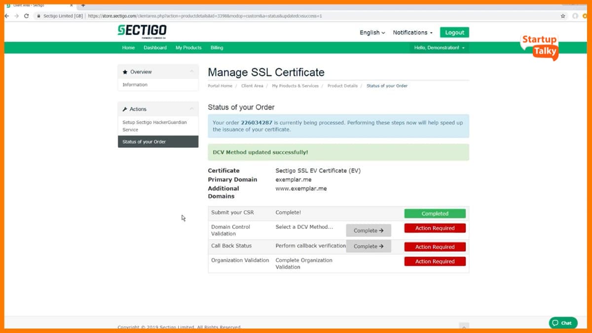 Sectigo- Principais provedores de certificados SSL de 2023