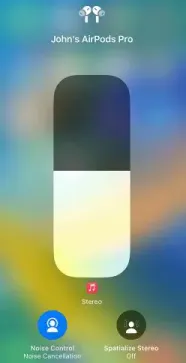 Accédez au centre de contrôle pour activer la suppression du bruit sur les airpods