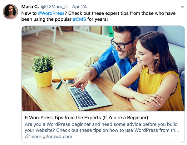 النشر على Twitter للحصول على حركة مرور الموقع