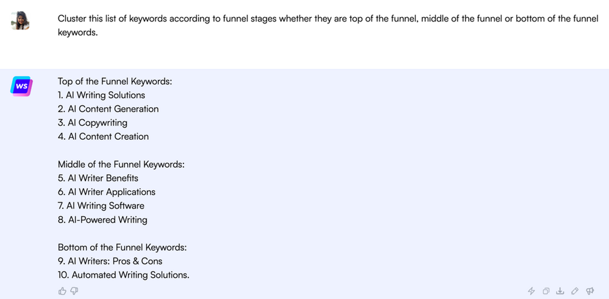 Agrupación de palabras clave basada en etapas del embudo: casos de uso de chatgpt