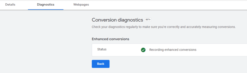 Karta Diagnostyka w Google Ads