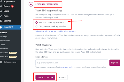 Klik pada Preferensi Pribadi.