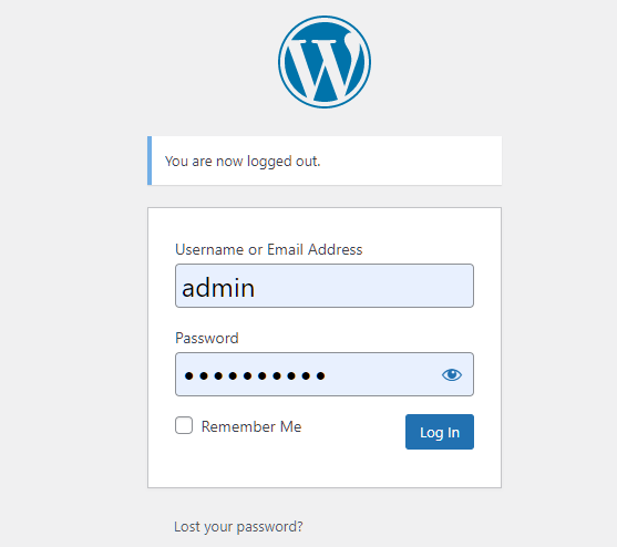 1 Masuk ke akun admin WordPress Anda