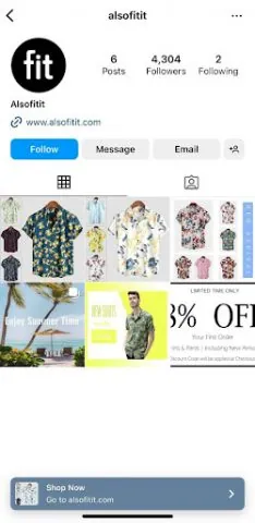 De asemenea, pagina de instagram a lui Alsofitit cu 6 fotografii și aproximativ 4000 de urmăritori