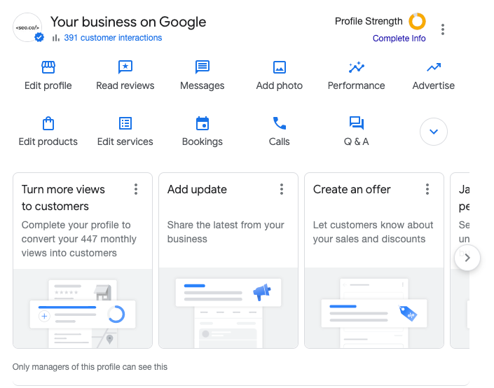 profilul de afaceri local