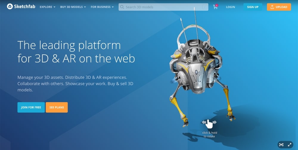 Site do SketchFab