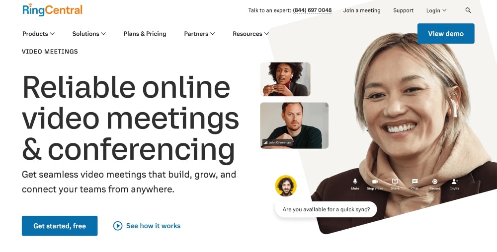 Witryna wideo RingCentral