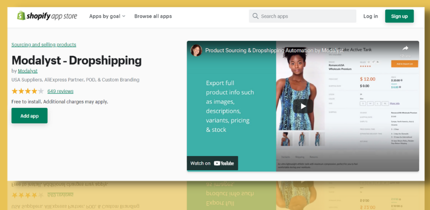 Modalyst-ドロップシッピング Modalyst - Dropshipping