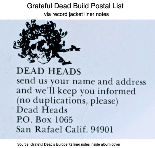 Grateful Dead Build 邮政列表