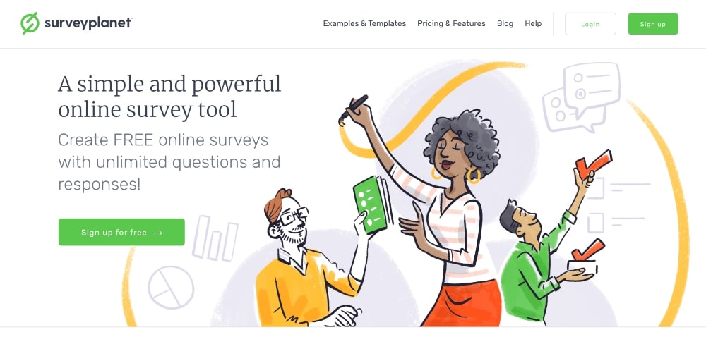 Веб-сайт SurveyPlanet