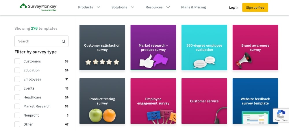 Шаблоны SurveyMonkey