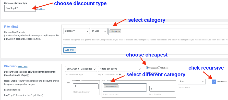 Cumpărați 2 la categoria A și primiți 1 gratuit la categoria B
