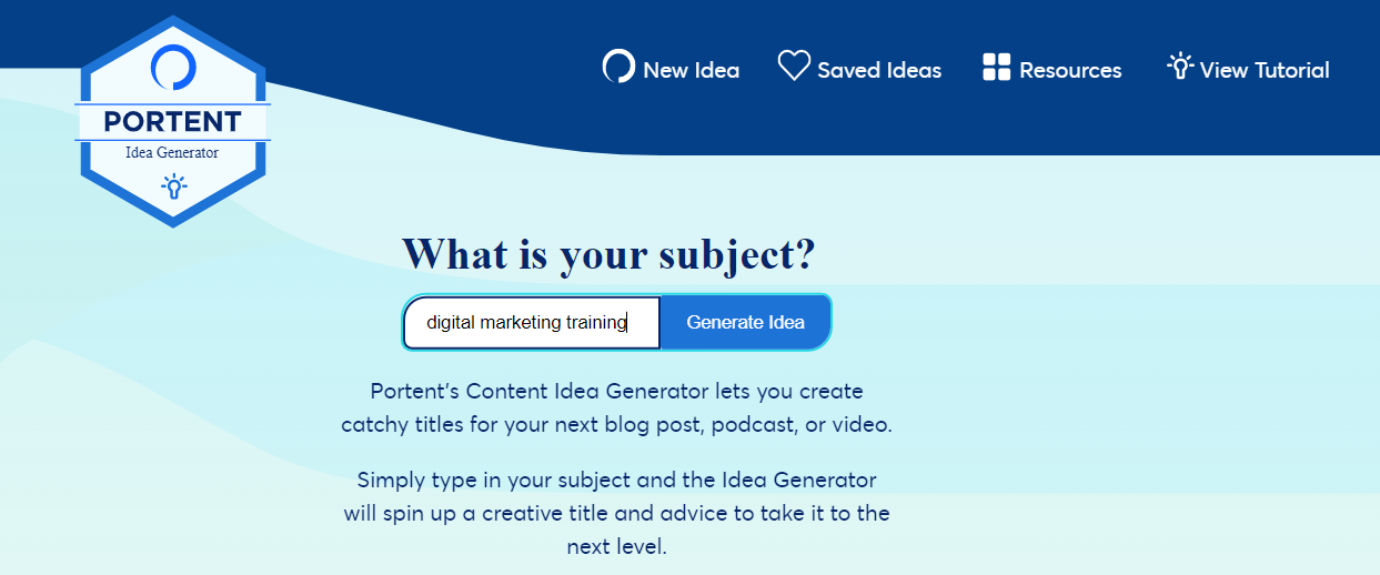 Generador de títulos de Portent