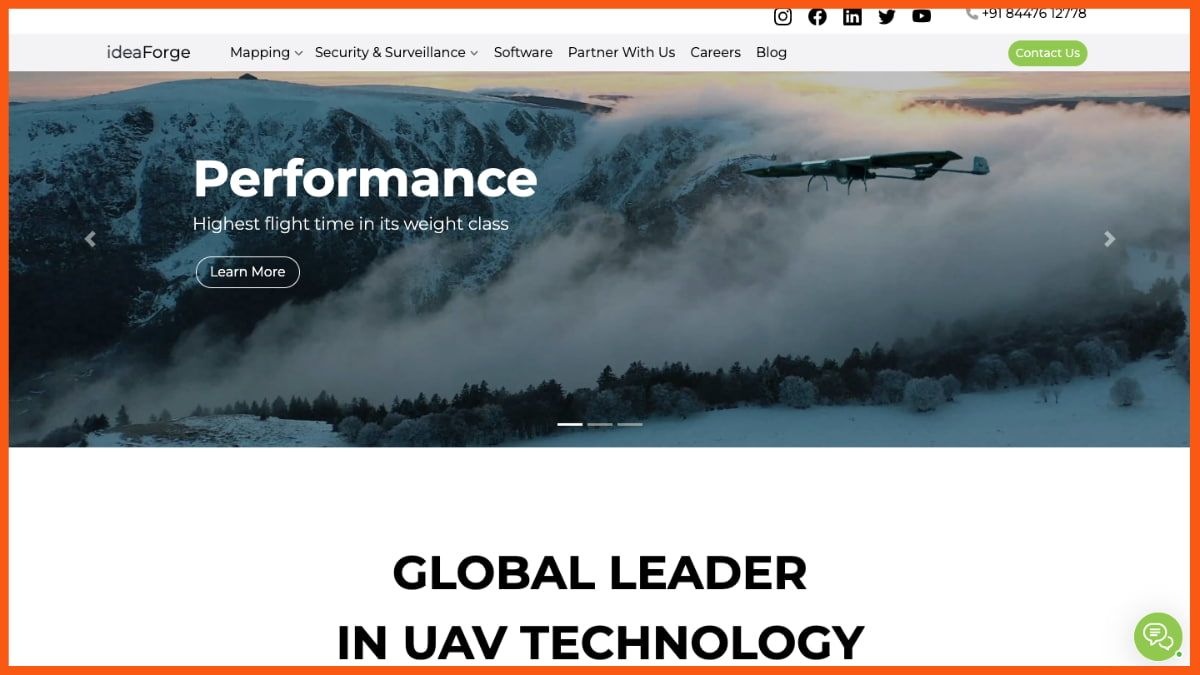 Página de inicio de IdeaForge