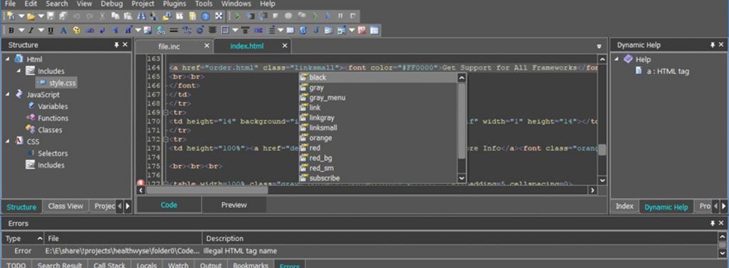 PHP用コードエディタ