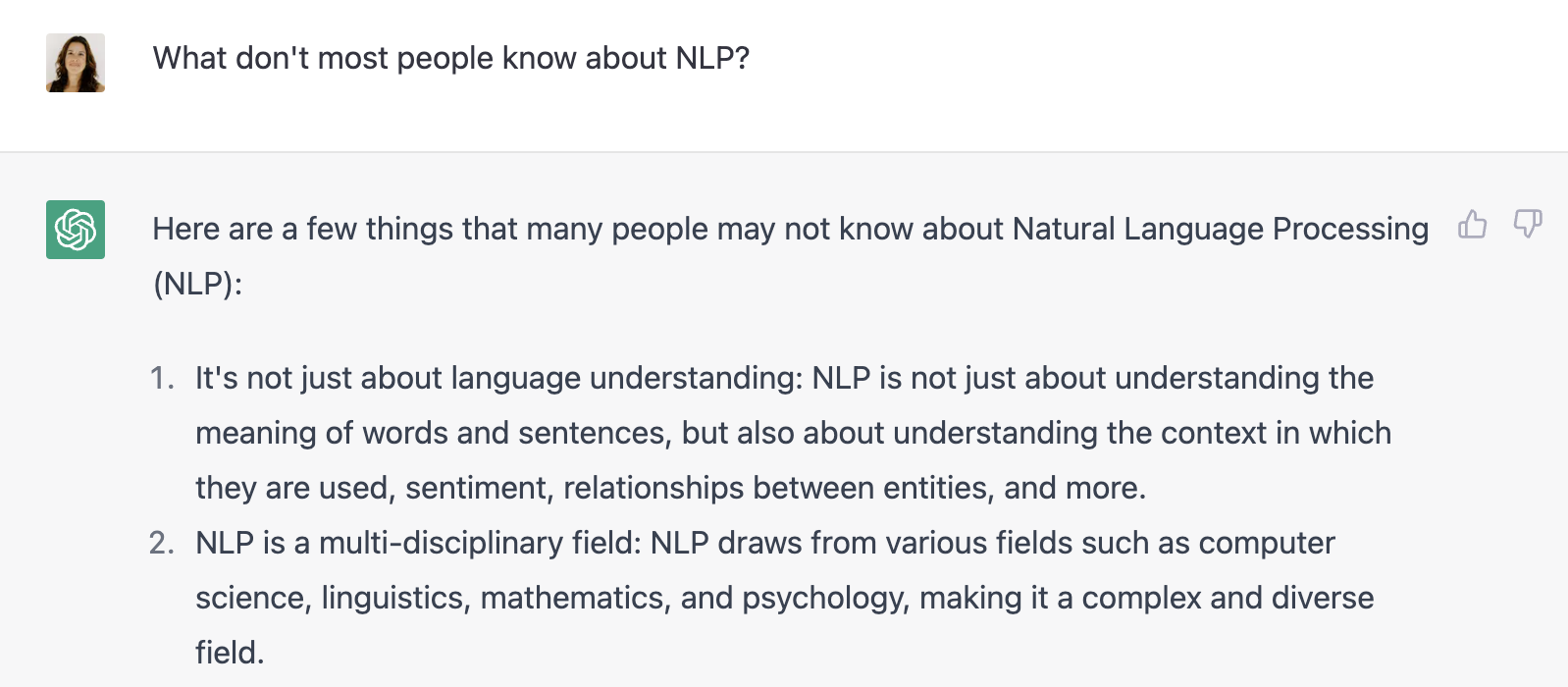 Скриншот использования chatgpt для создания идей контента