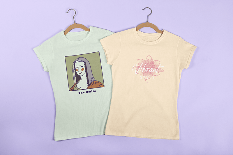 親友の T シャツのモックアップ