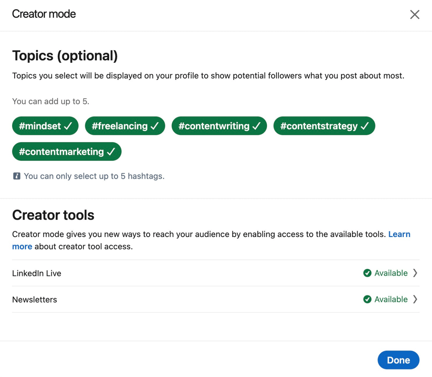 связанный в режиме создателя