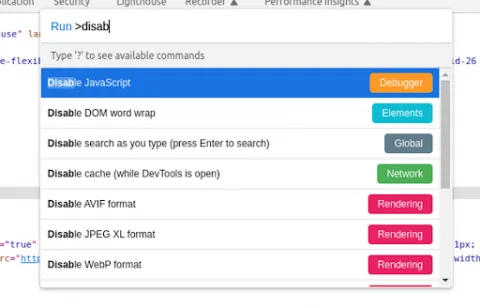 deshabilitar javascript en chrome