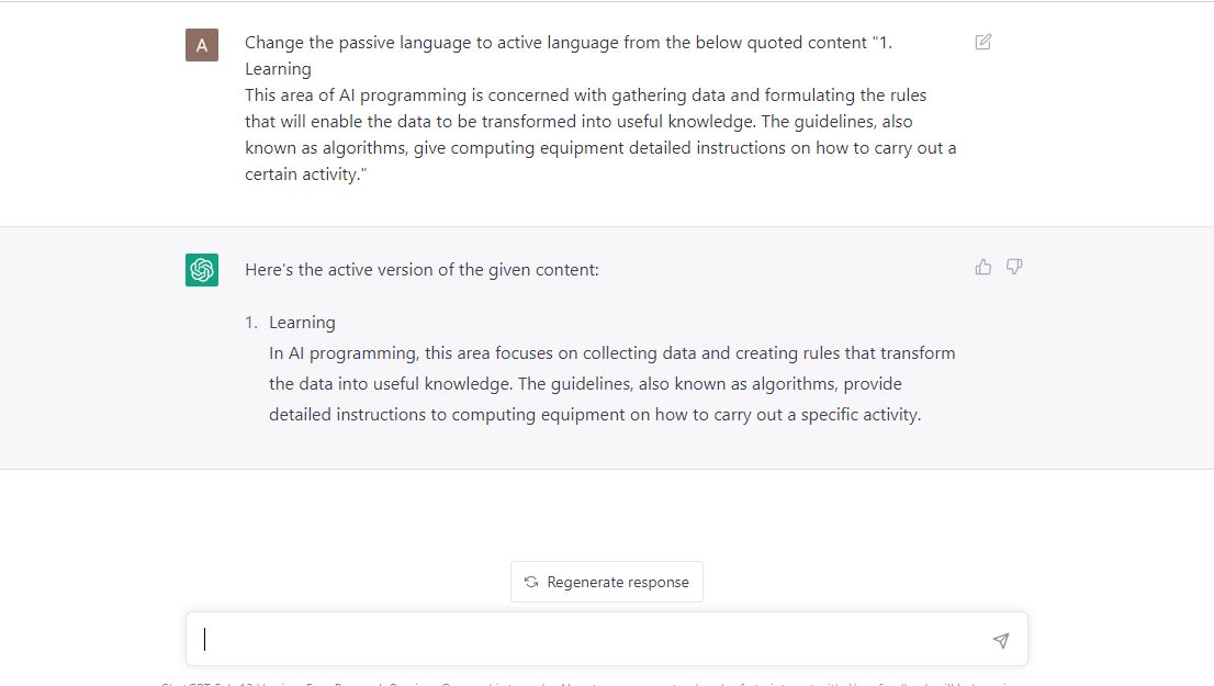 Content optimization - chat gpt