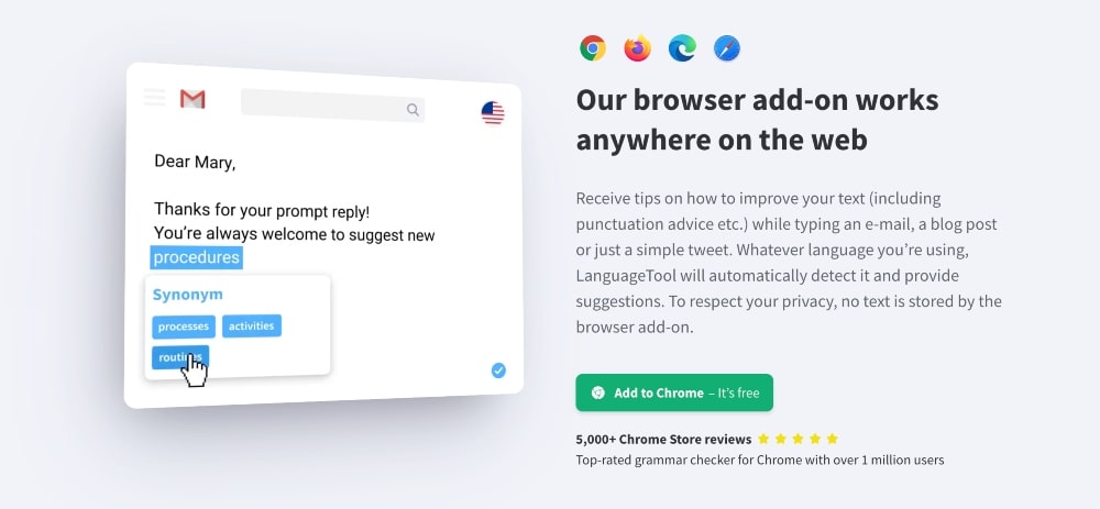 ميزات LanguageTool