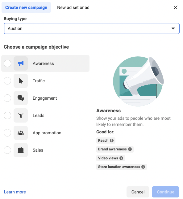 إعداد الإعلانات الوصفية