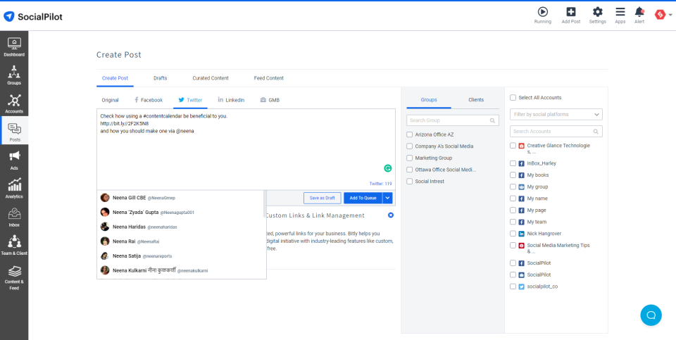 واجهة Socialpilot