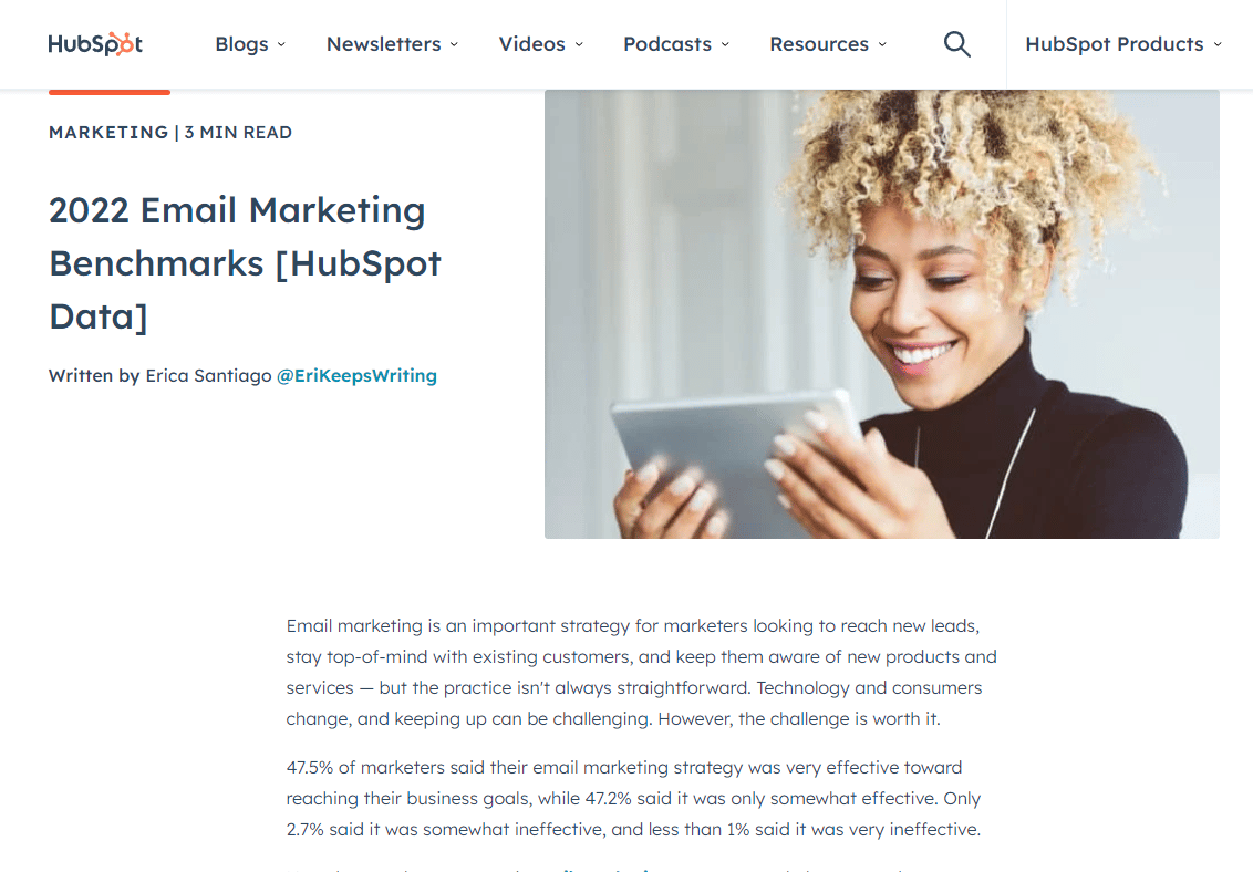 Beispiel für Hubspot-Content-Marketing