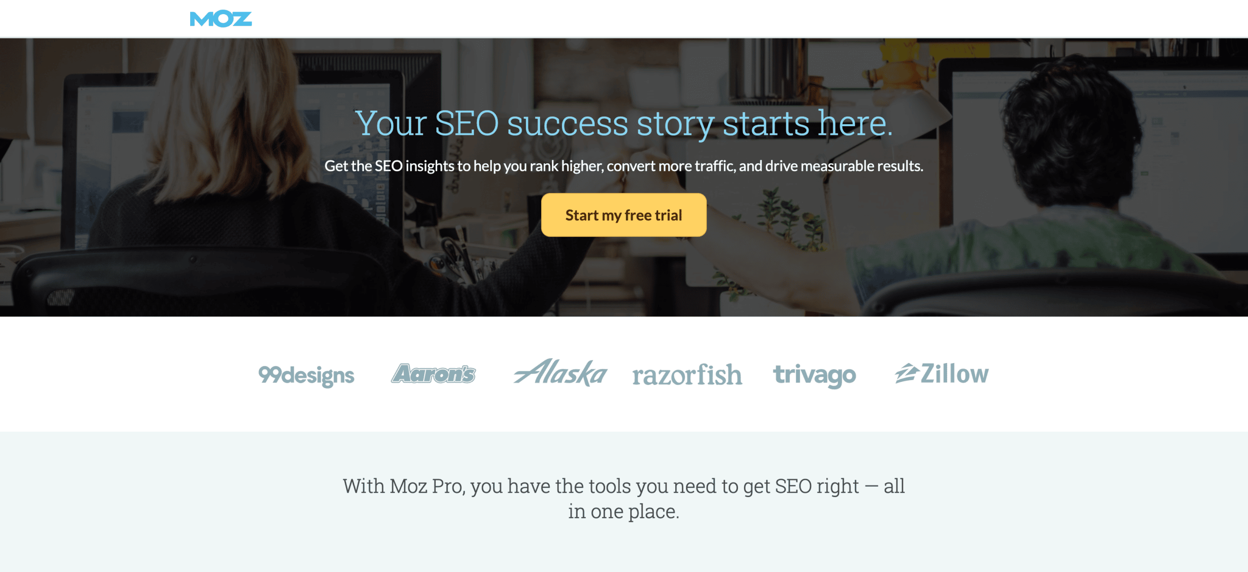 Moz. يضم مجموعة أدوات SaaS SEO رائعة