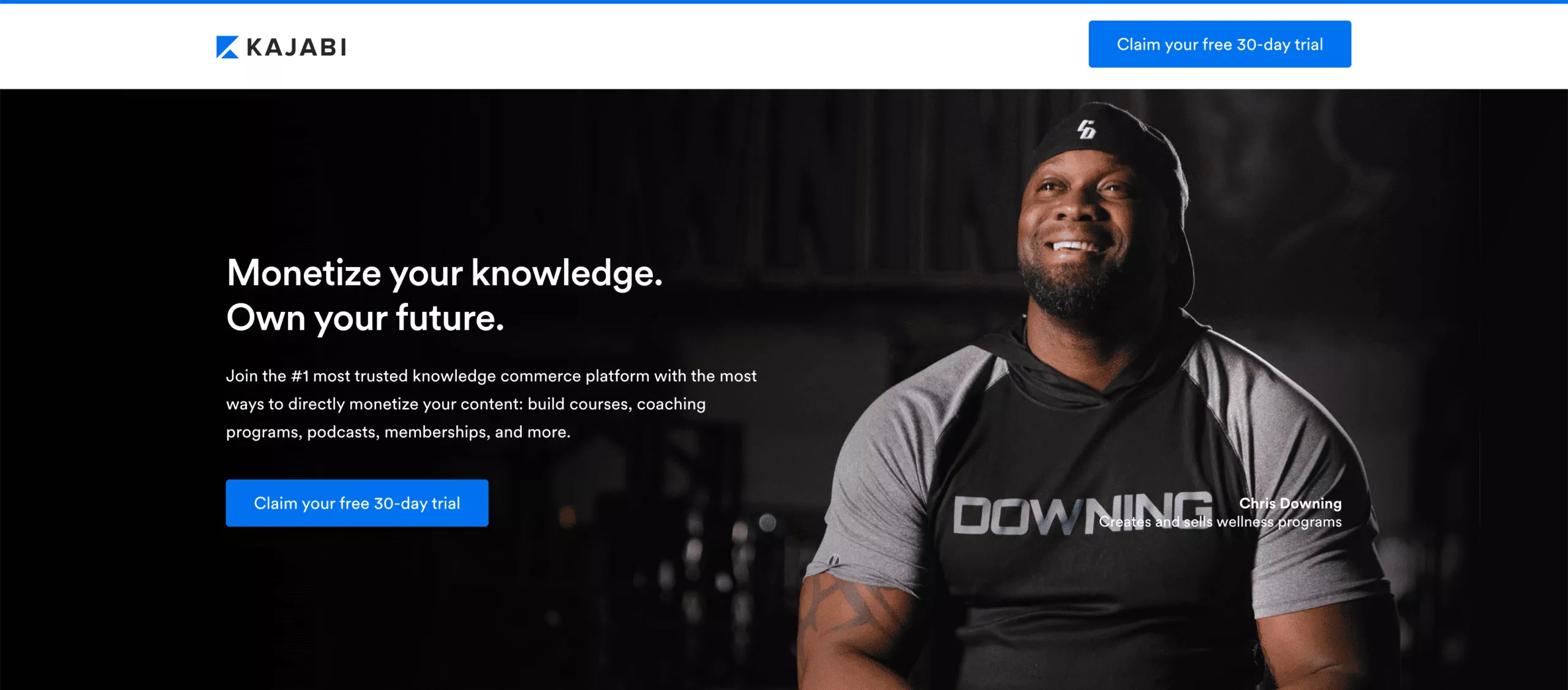 Kajabi; ein Beispiel für eine der besten SaaS-Websites