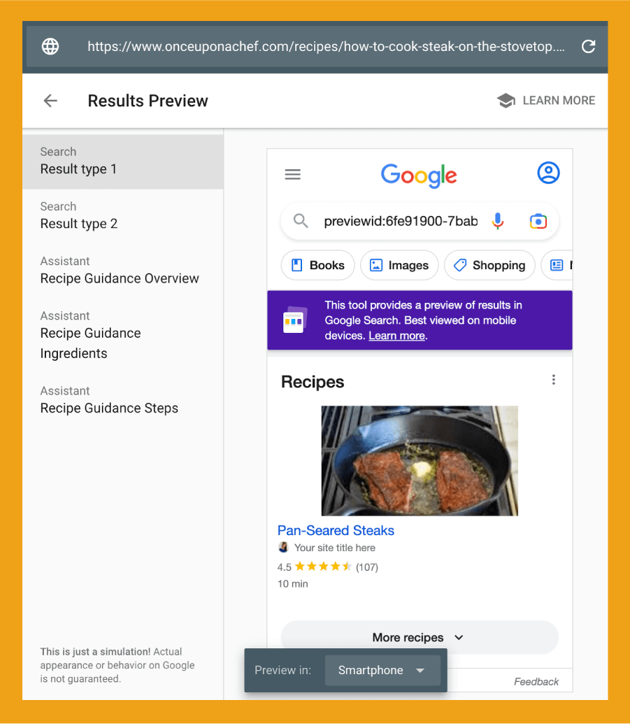 查看 SERP 中顯示的架構