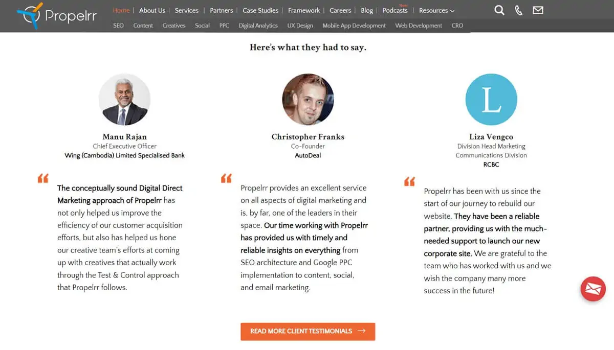 Social Proof auf der Homepage