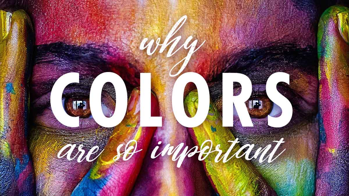 El primer plano de una mujer pintada de colores dice por qué los colores son tan importantes.