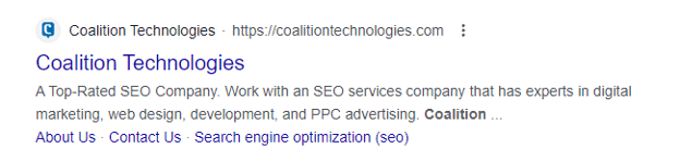 Скриншот метаданных Coalition Technologies