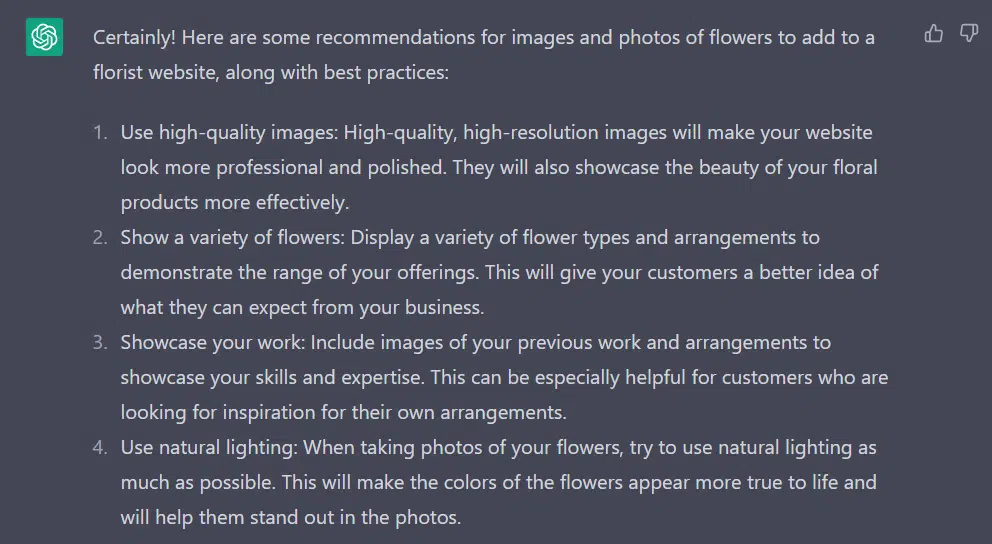 ChatGPT - Empfehlungen