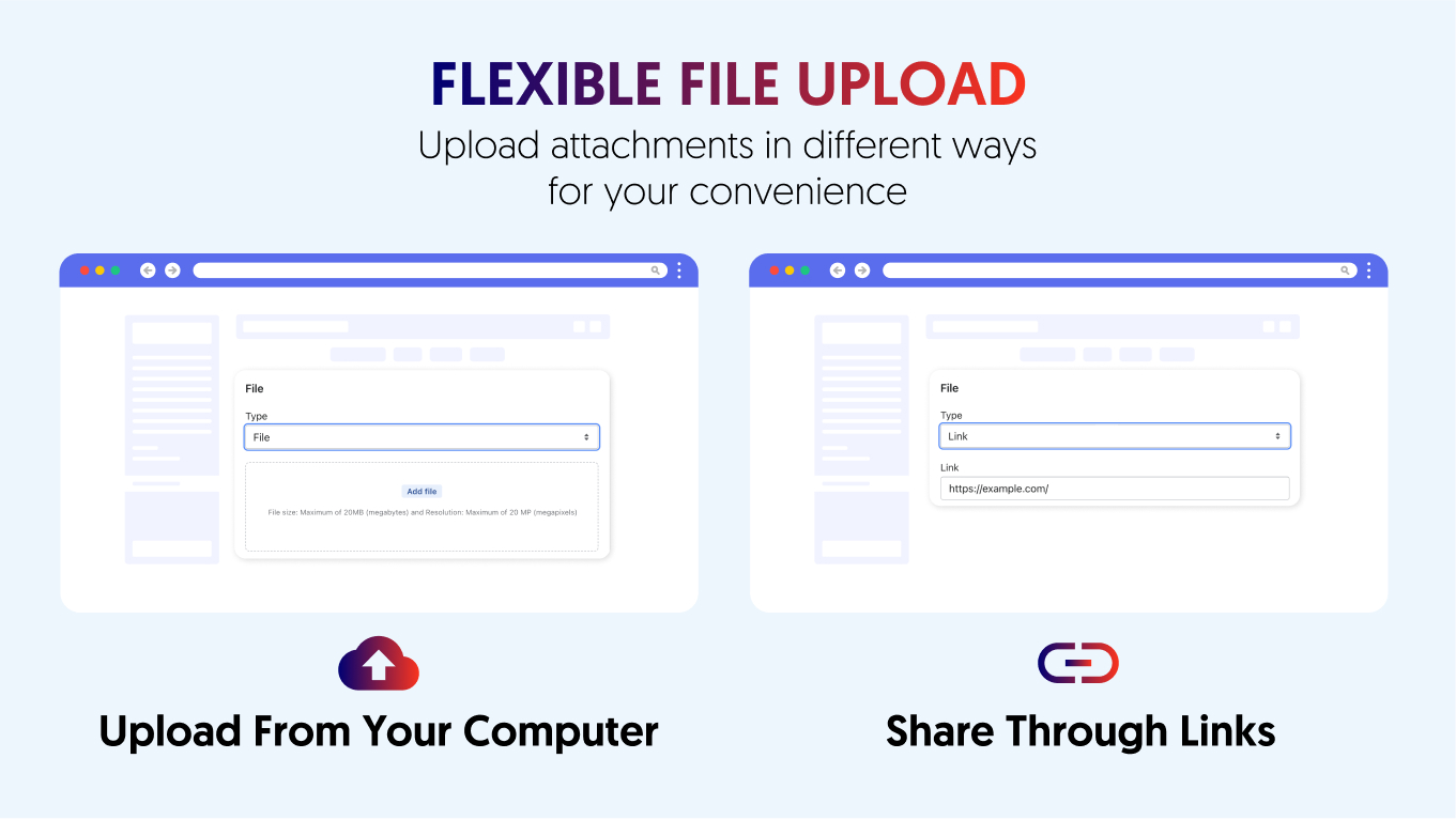 carga de archivos flexible