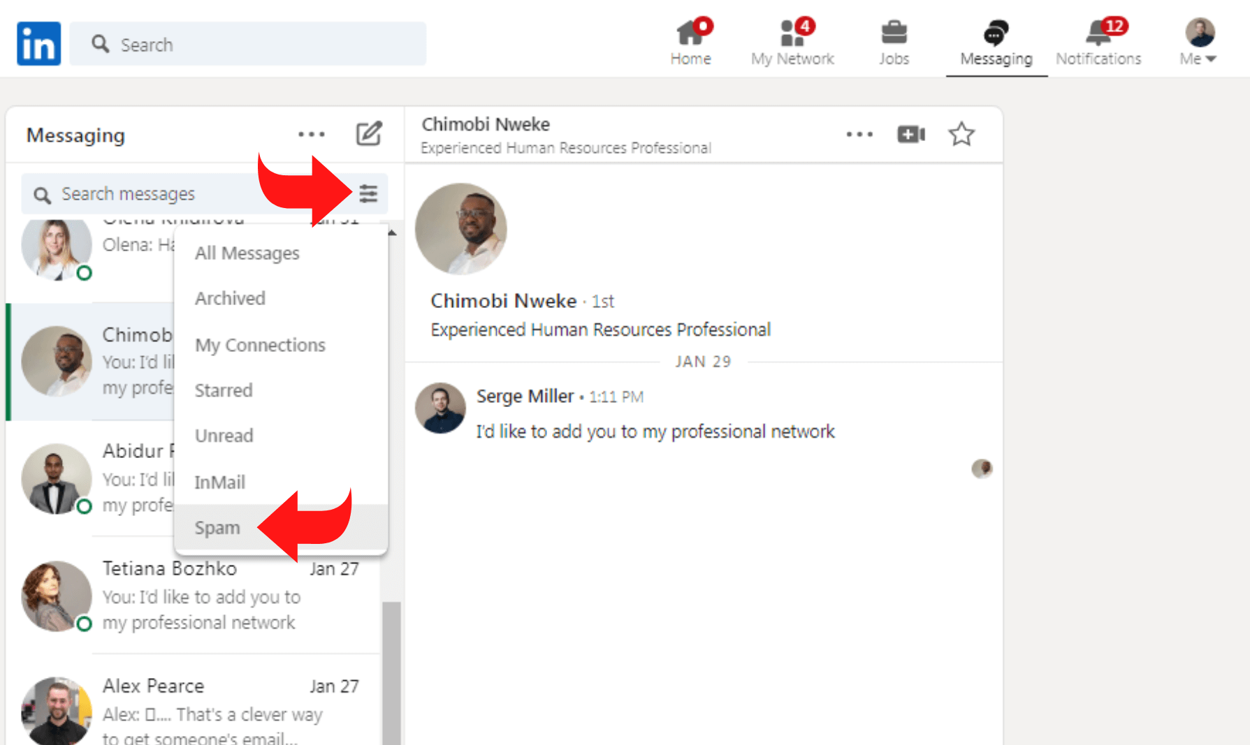 mensagens-filtros-spam-linkedin