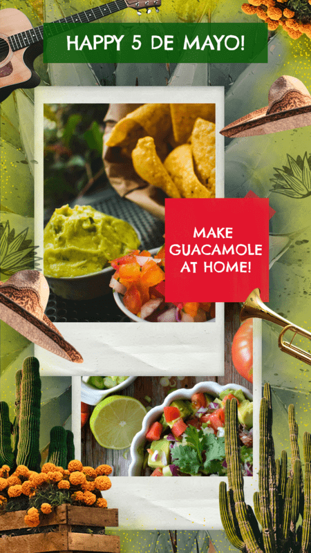 Instagram Story Creator For A Guacamole Recipe For 5 De Mayo 2436g