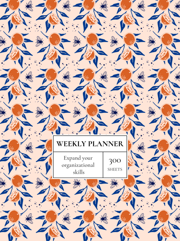 以花卉图案为特色的笔记本封面设计创作者 4634 El1