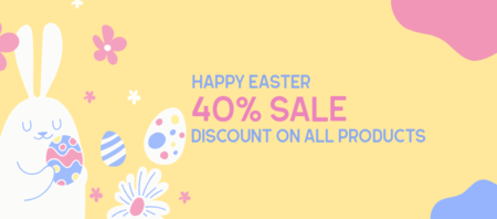 复活节特卖 3388a 的插图 Facebook 封面模板