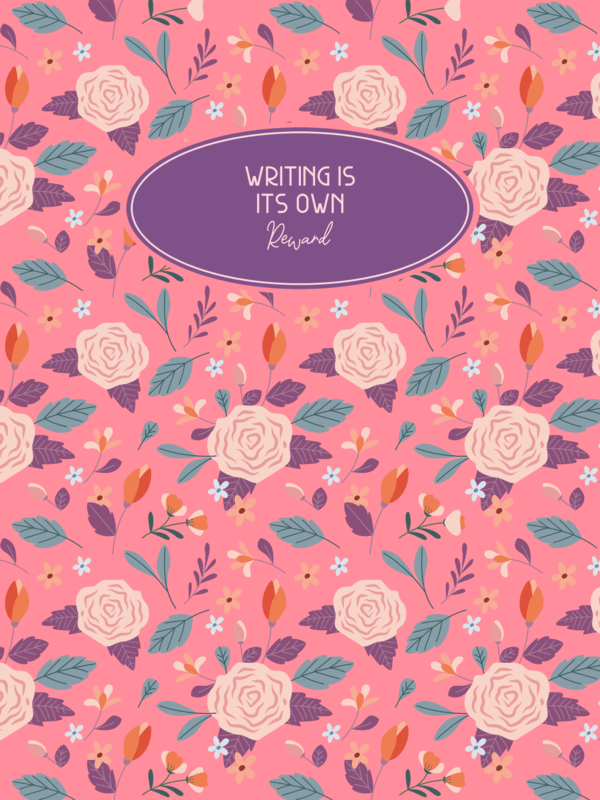 带有插图花卉图案的笔记本封面设计创作者 4398c El1