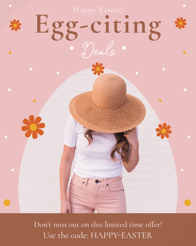 부활절 판매를 위한 꽃 삽화를 특징으로 하는 봄 스타일 인스타그램 포스트 디자인 메이커