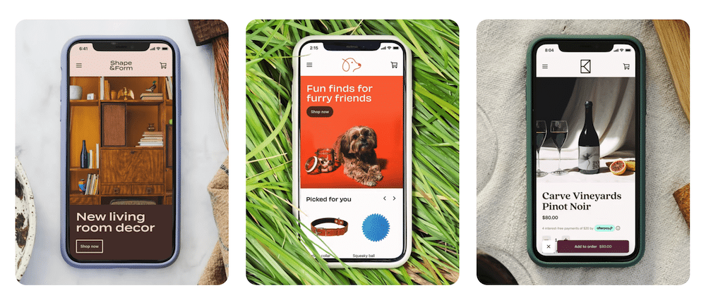 モバイルでの Square オンライン ストア