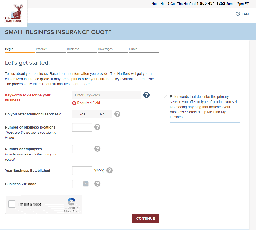 Hartford küçük işletme sigortası