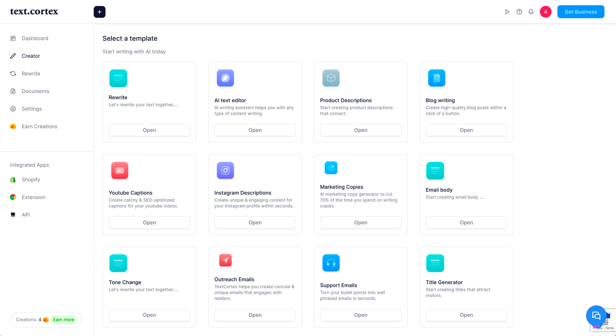 TextCortex - Alternatives à l'IA de Notion