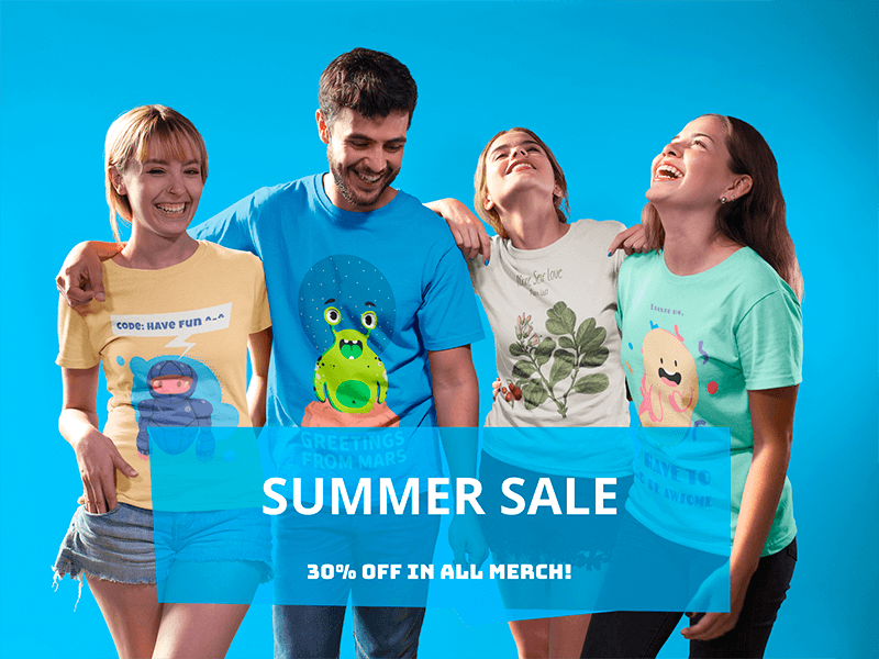 مجموعة Facebook الإعلانية المكونة من أربعة أصدقاء سعداء يرتدون قمصانًا مختلفة