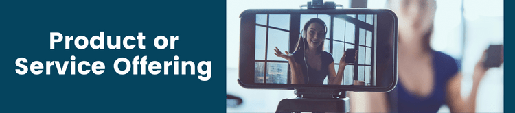 bandera de productos y servicios